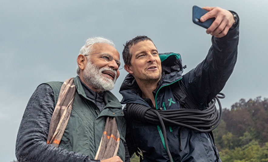 Modi with adventurer Bear Grylls at the Jim Corbett National Park in August 2019