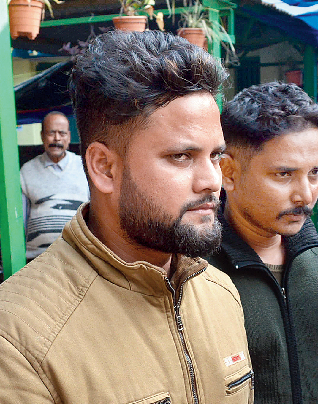The two arrested in connection with the attack at Visva-Bharati.