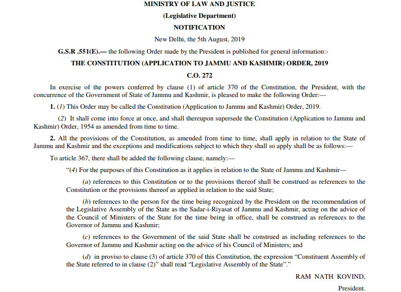 The text of the Presidential order.