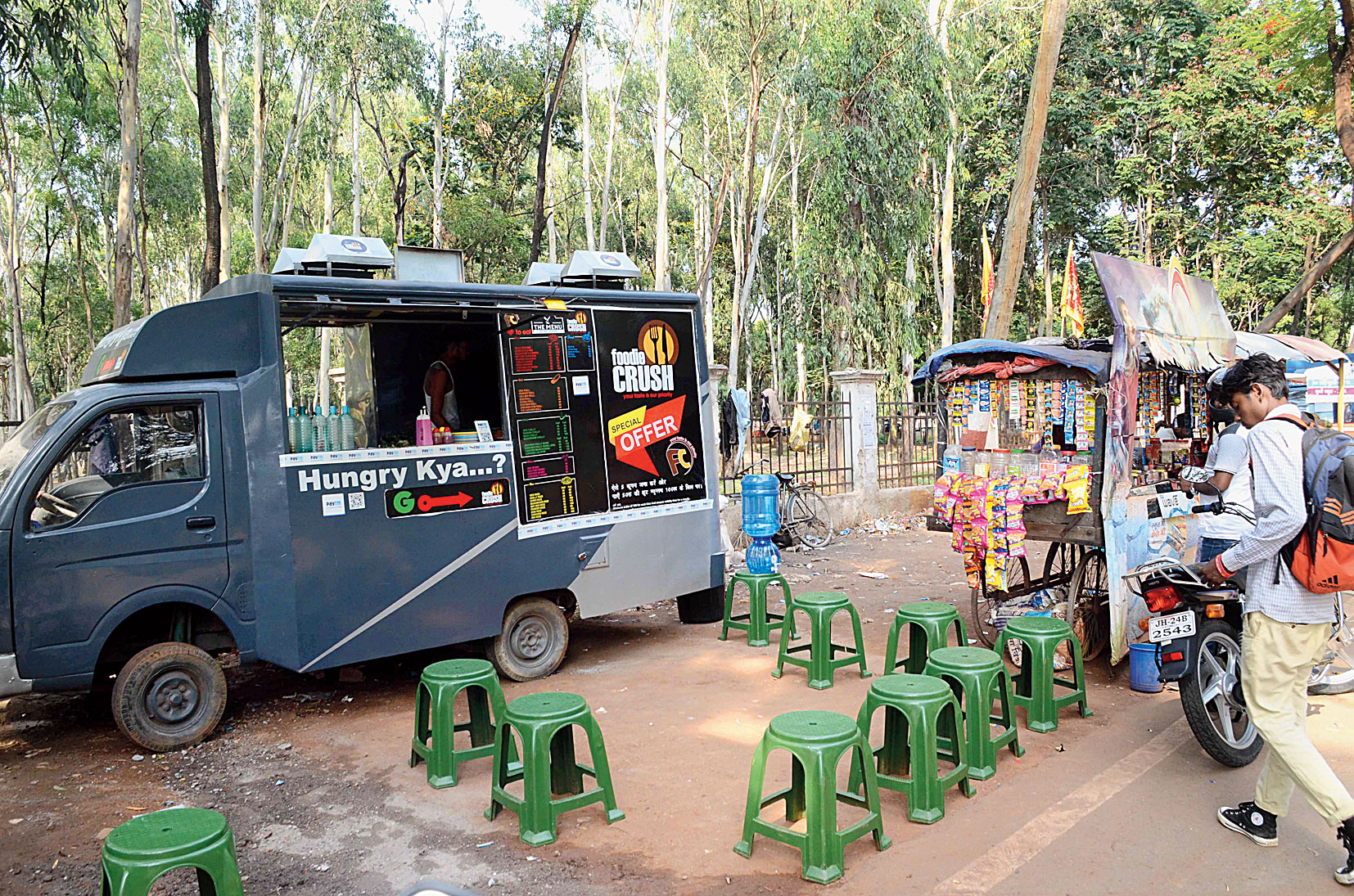 Food kiosks at Morabadi grounds in Ranchi