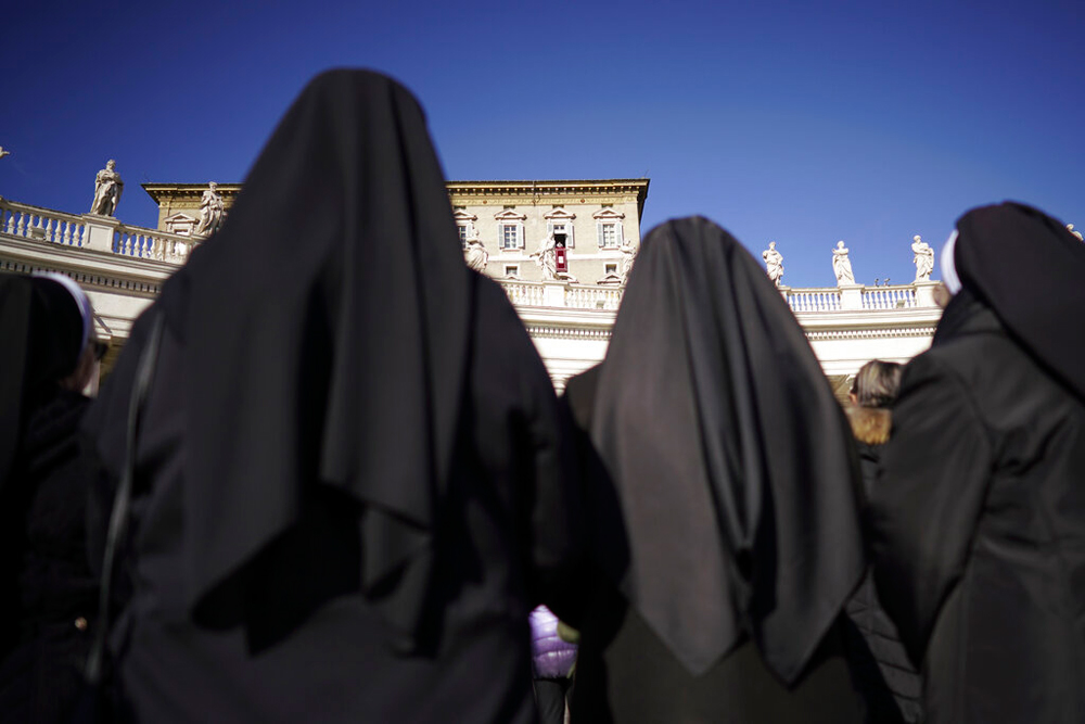 Nuns at St Peter's Square at the Vatican on December 26