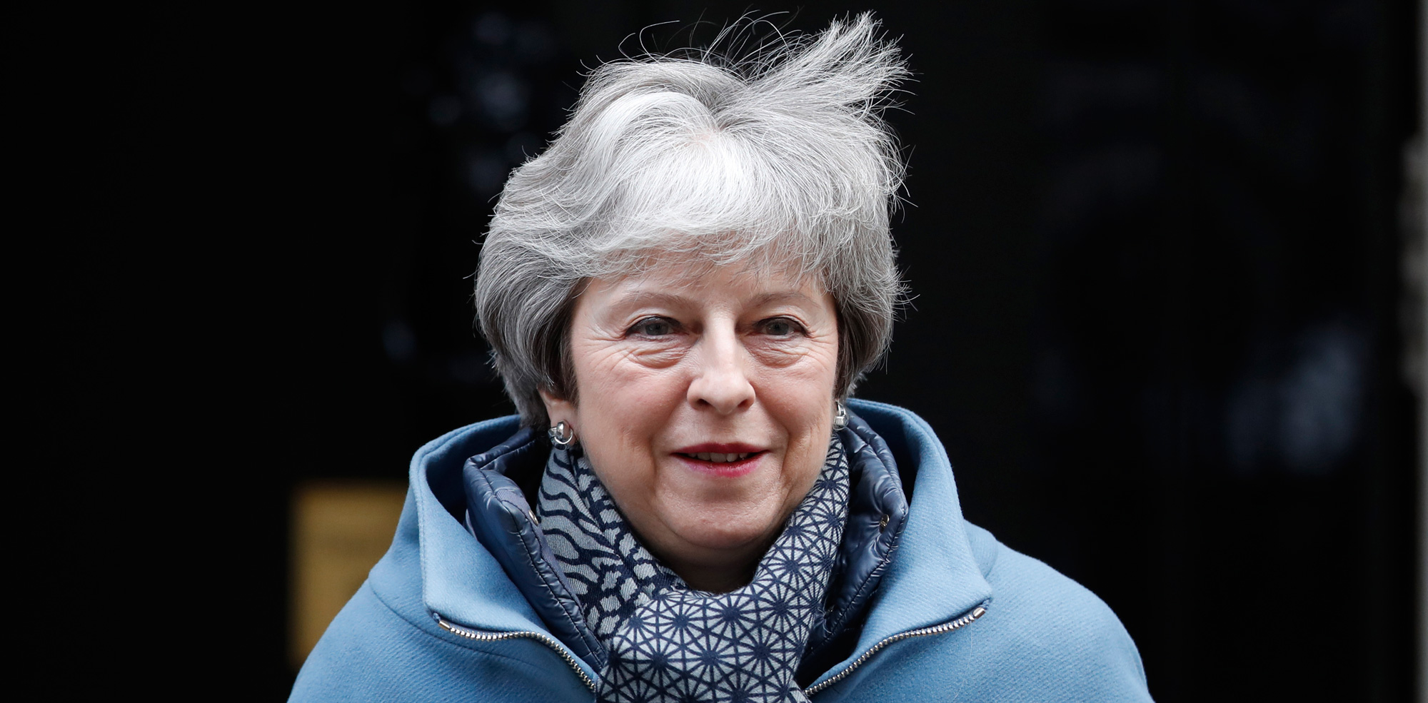 Britain's Prime Minister Theresa May leaves 10 Downing Street for the House of Commons for her weekly Prime Minister's Questions in London on Wednesday, January 23.