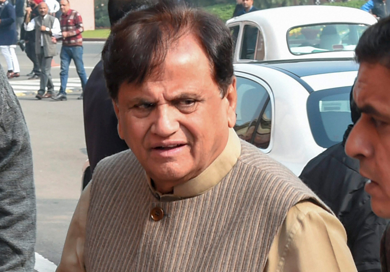 Senior Congress leader Ahmed Patel during the winter session of Parliament in New Delhi on Wednesday, December 12, 2018.