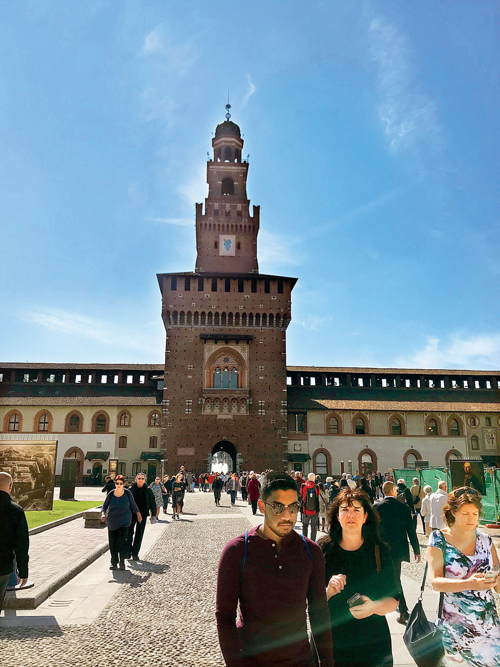 The 14th century’s Sforza Castle built by duke of Milan Francesco Sforza