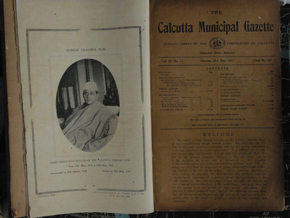 A 1927 edition of the Calcutta Municipal Gazette 