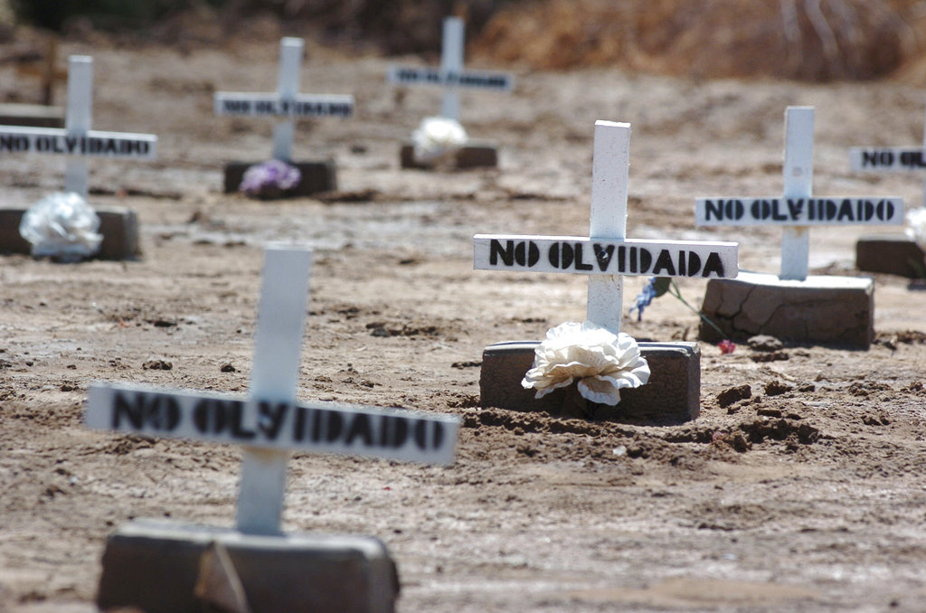 A public cemetery in Holtville, California, where unidentified migrants who died while crossing the border are buried.