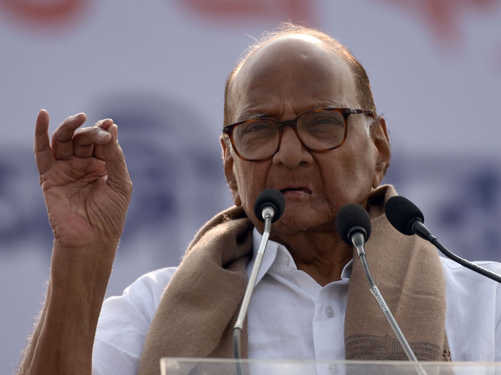 The ED has filed a money-laundering case against Pawar (in pictutre), his nephew and former Maharashtra deputy chief minister Ajit Pawar, and others in connection with the scam.