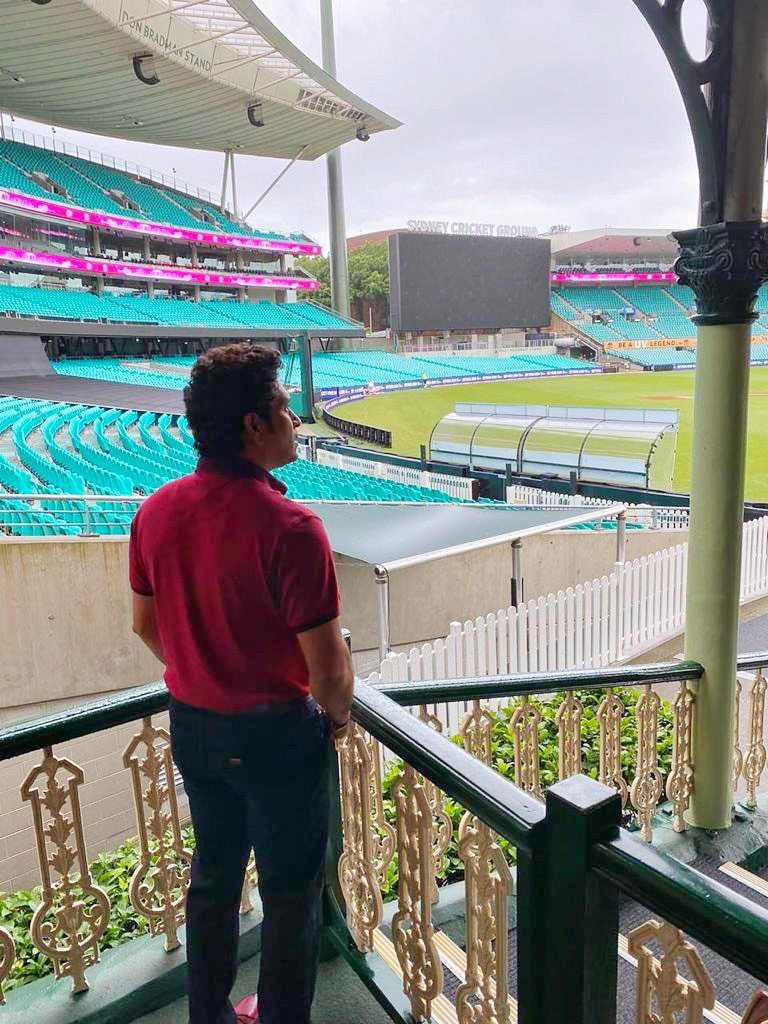 Sachin Tendulkar in a photograph clicked by Yuvraj Singh at the Sydney Cricket Ground on Friday