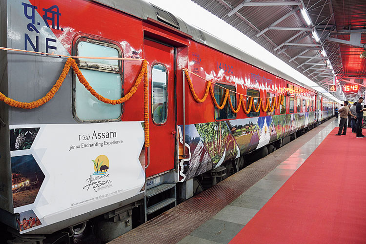 The 12552/ 12551 Kamakhya- Yesvantpur- Kamakhya AC Express at Kamakhya station on Wednesday