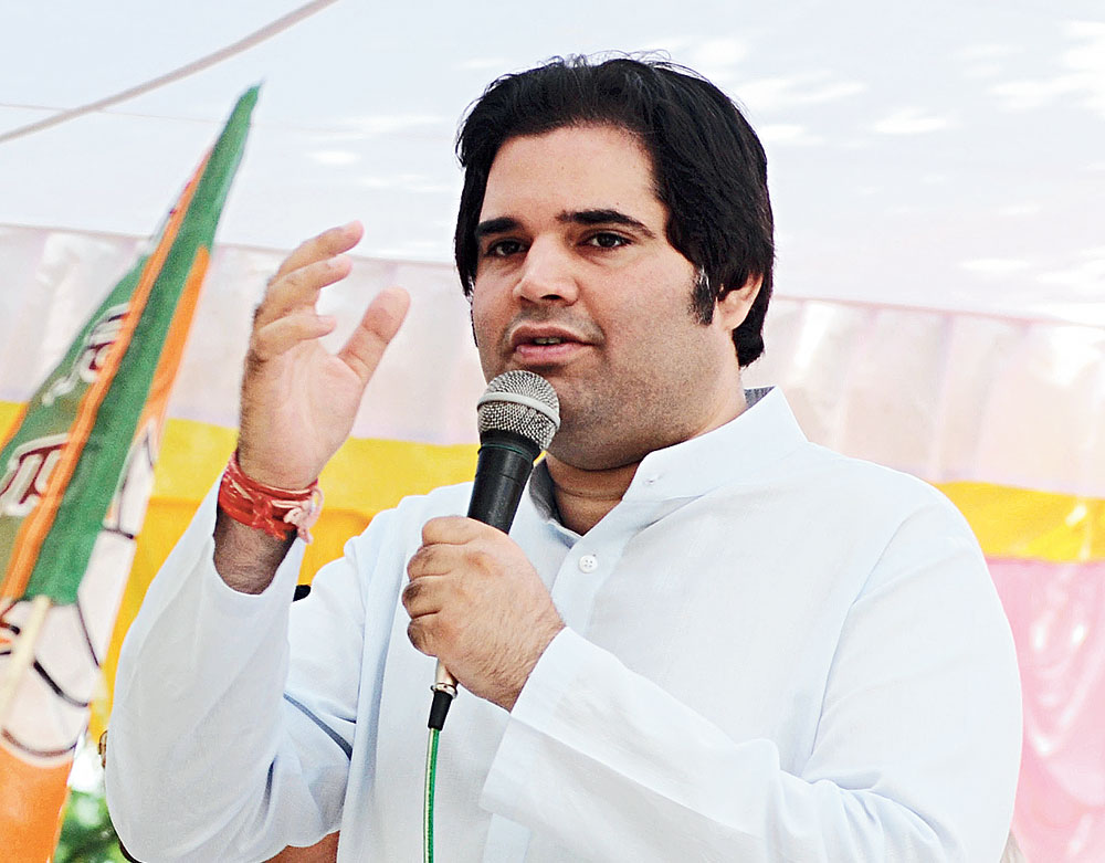 File picture of Varun Gandhi campaigning in Sultanpur in 2014