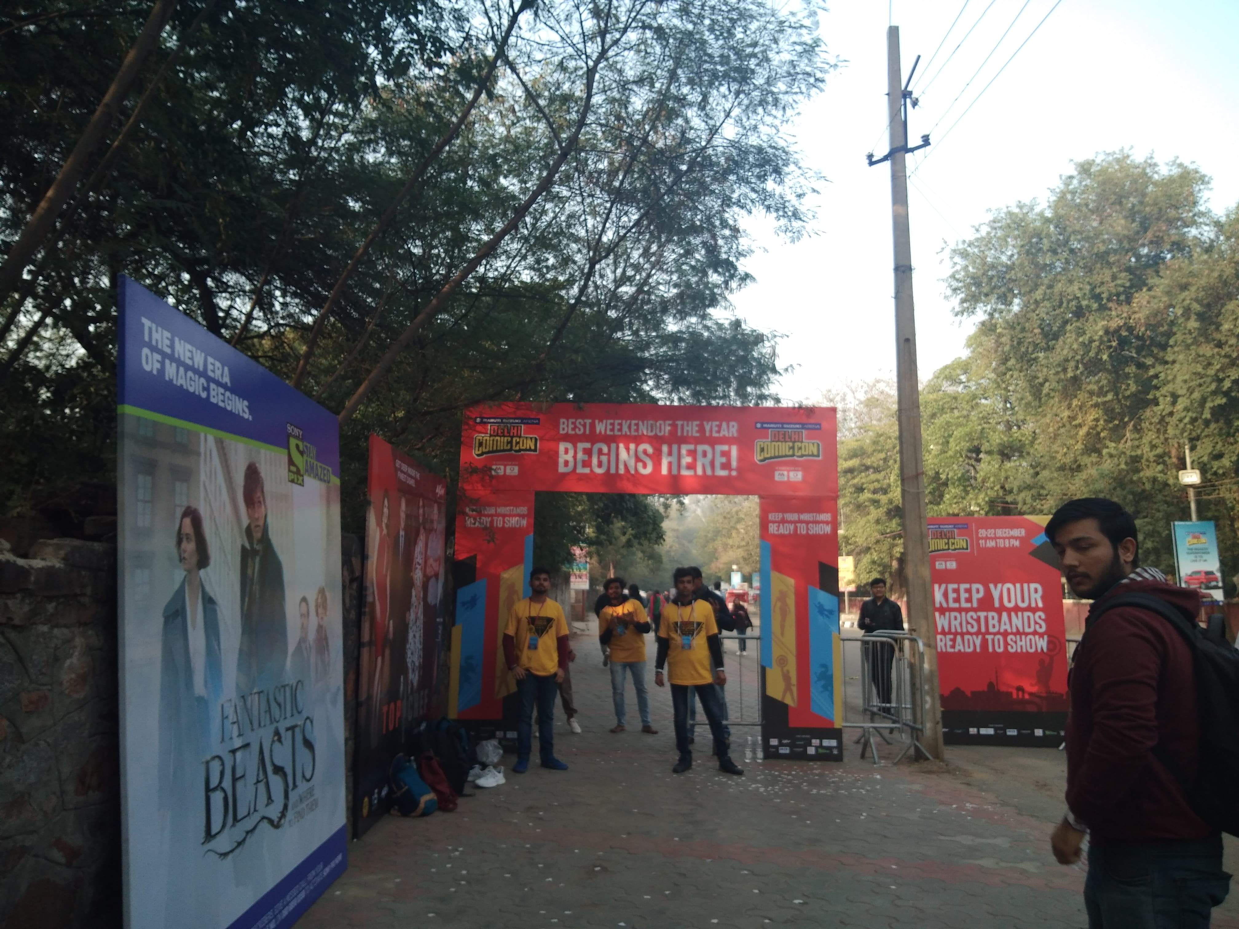 The men & women in yellow, who did not let a lesser turnout dampen people's spirits, at Comic Con India in New Delhi on Saturday, December 21, 2019. Kudos!