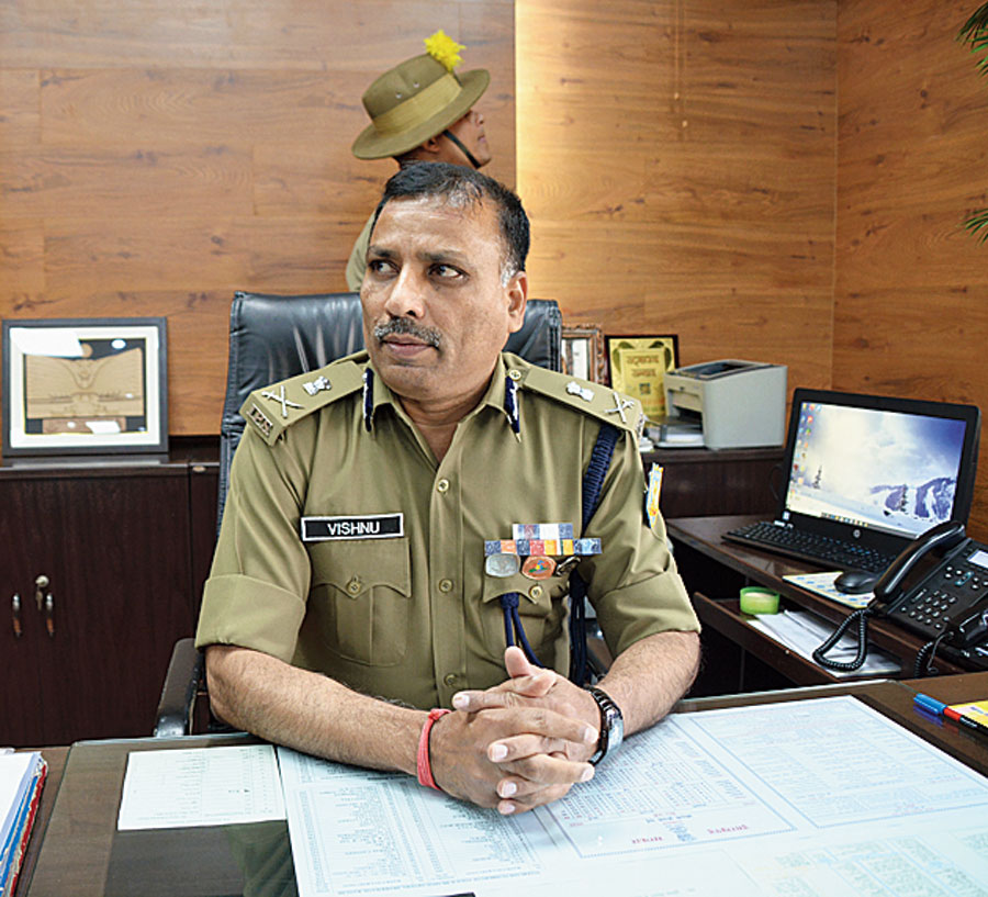 Newly appointed DGP MV Rao in Ranchi on Tuesday. 
