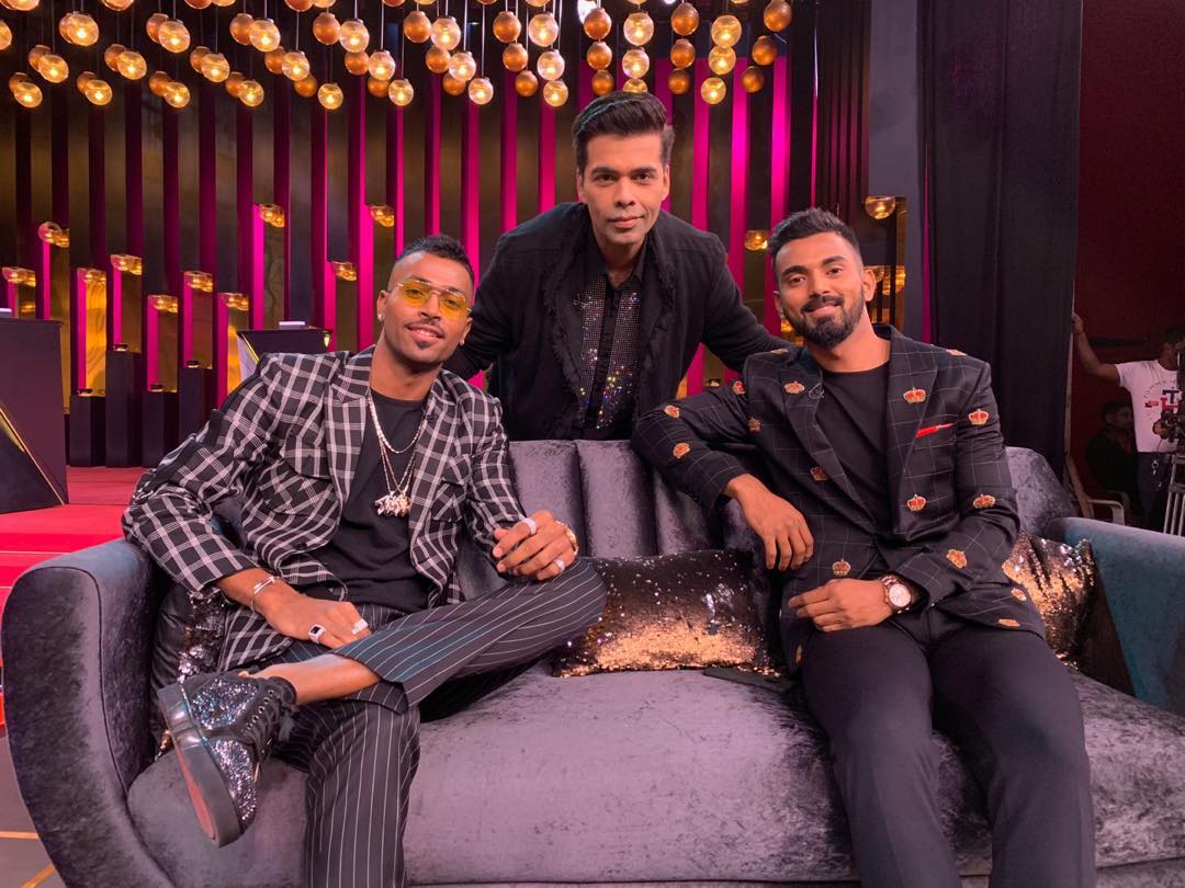 KL Rahul (right) and Hardik Pandya (left) have each been served a second show-cause notice, all because of appearing on Karan Johar’s talk show on TV and inappropriate comments by Pandya.