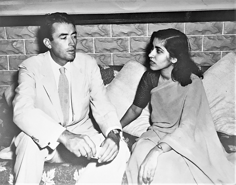 Gulshan Ewing with actor Gregory Peck