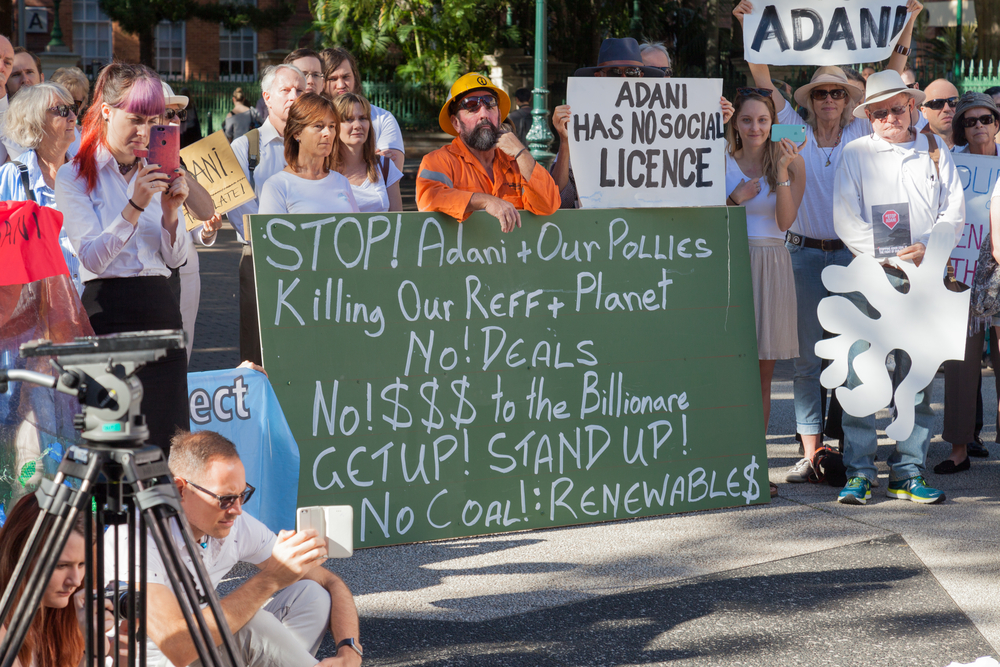 Protesters in Brisbane on May 25, 2017.