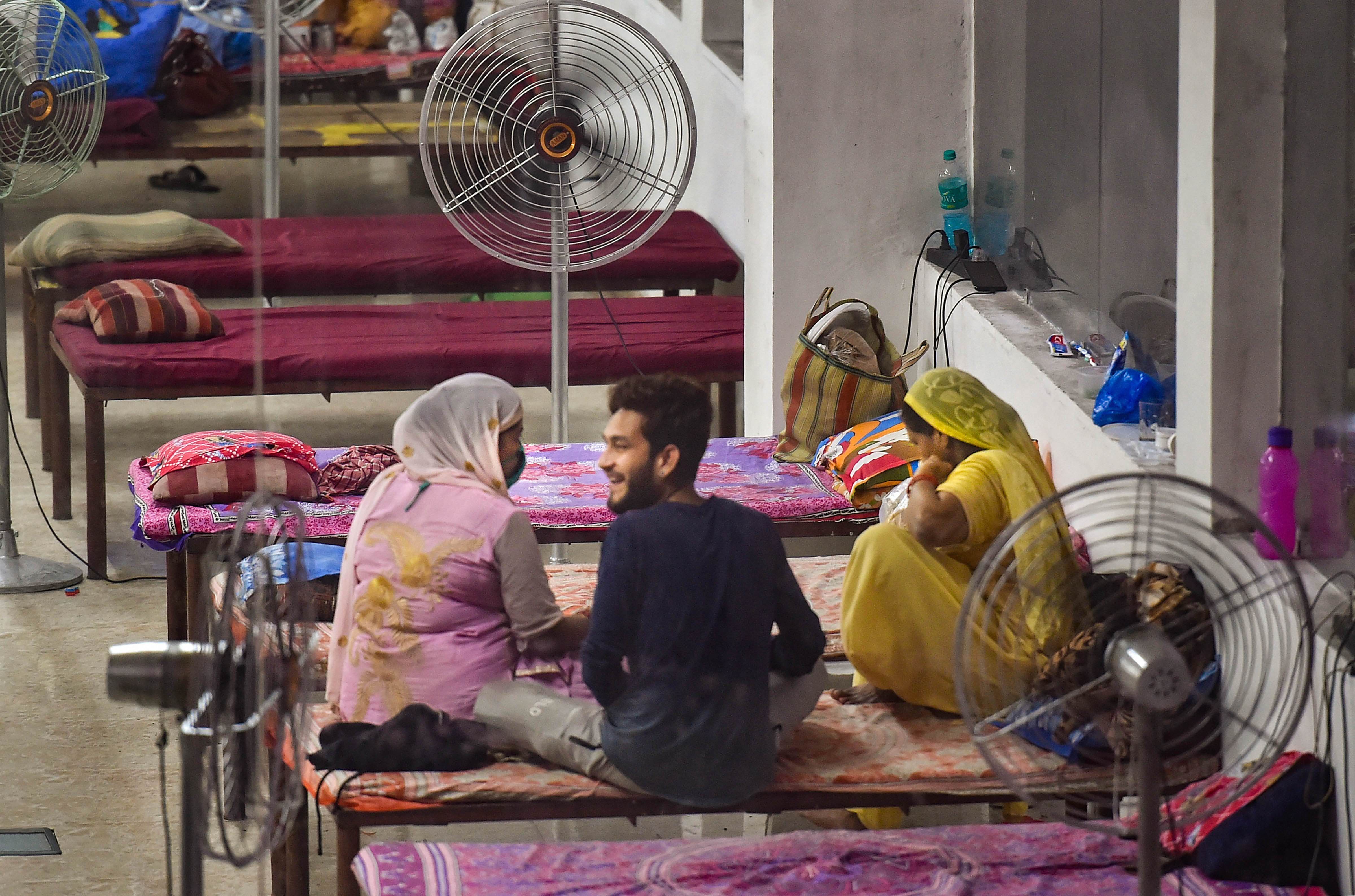 People at a quarantine centre, in wake of the coronavirus pandemic, during the nationwide lockdown in Kolkata, Thursday, April 30, 2020.
