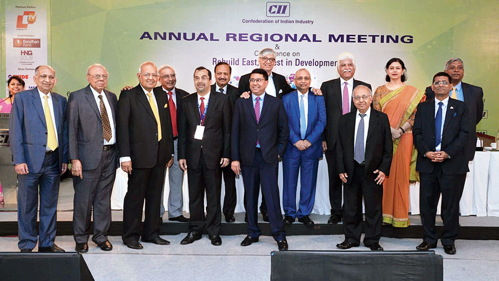 Participants at the CII eastern regional meeting in Calcutta on Wednesday.