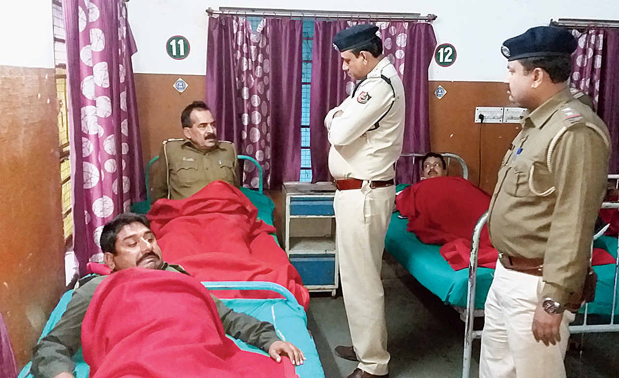 Jalpaiguri police chief Amitava Maiti at the hospital.