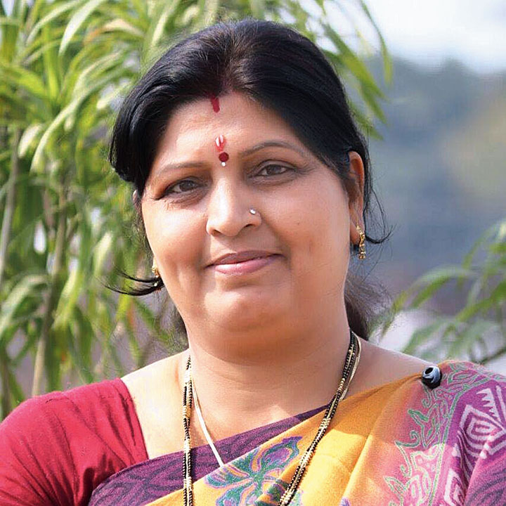 Neera Yadav, state education minister and BJP candidate