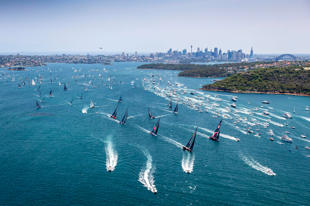 Participants at the 75th Sydney Hobart yacht race on December 26