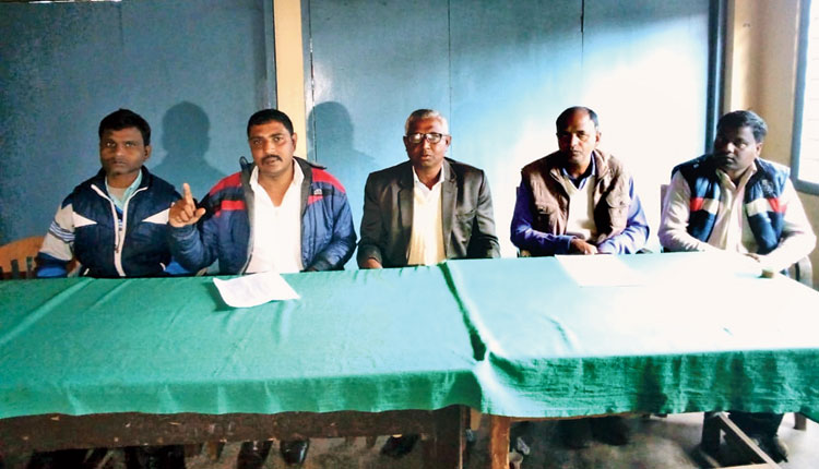 The activists address the news conference in Jorhat on Thursday