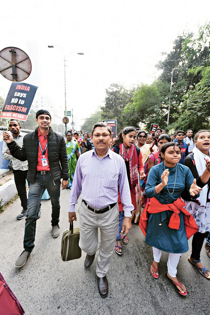 Surojit Mondal, the principal of a missionary school in Krishnagar, had one question for the “high and mighty” who wanted to implement the CAA-NPR-NRC — how could valid voters turn into invalid citizens? “The ruling party got votes from many of those who are now losing sleep over the citizenship drive. If they were valid voters then, how can the government question their validity now?” he asked.