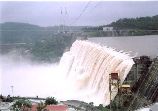 The Sardar Sarovar Dam on the Narmada river
