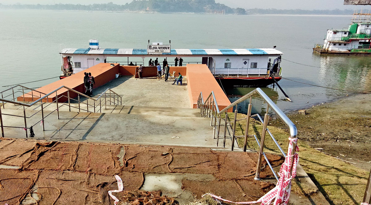 Preparations at one of the jetties in Guwahati
