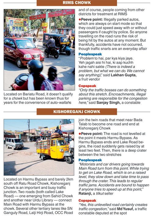 Traffic-stoppers - Why certain stretches of capital Ranchi are always