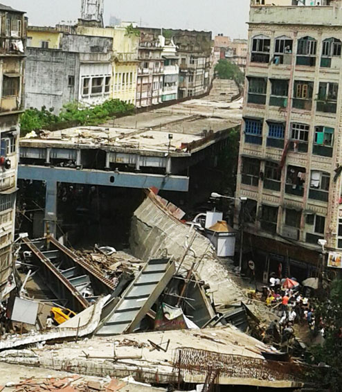 10 die, 150 trapped as flyover under construction collapses in north ...