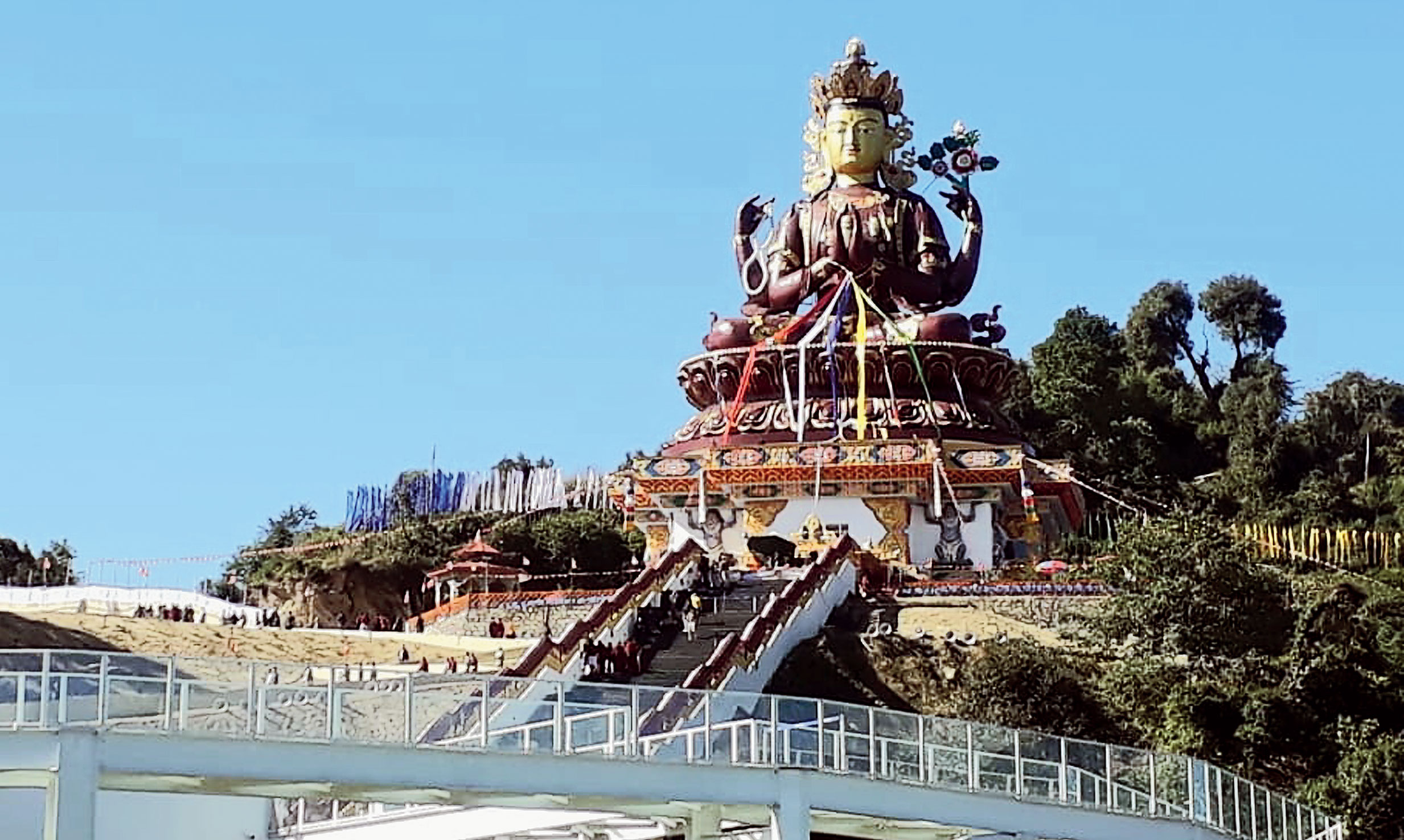 The statue of Chenrezig at Pelling in West Sikkim on Thursday