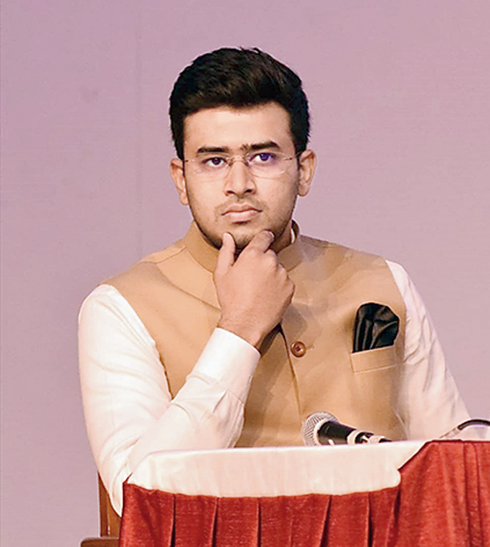 First-time Lok Sabha member, Tejasvi Surya