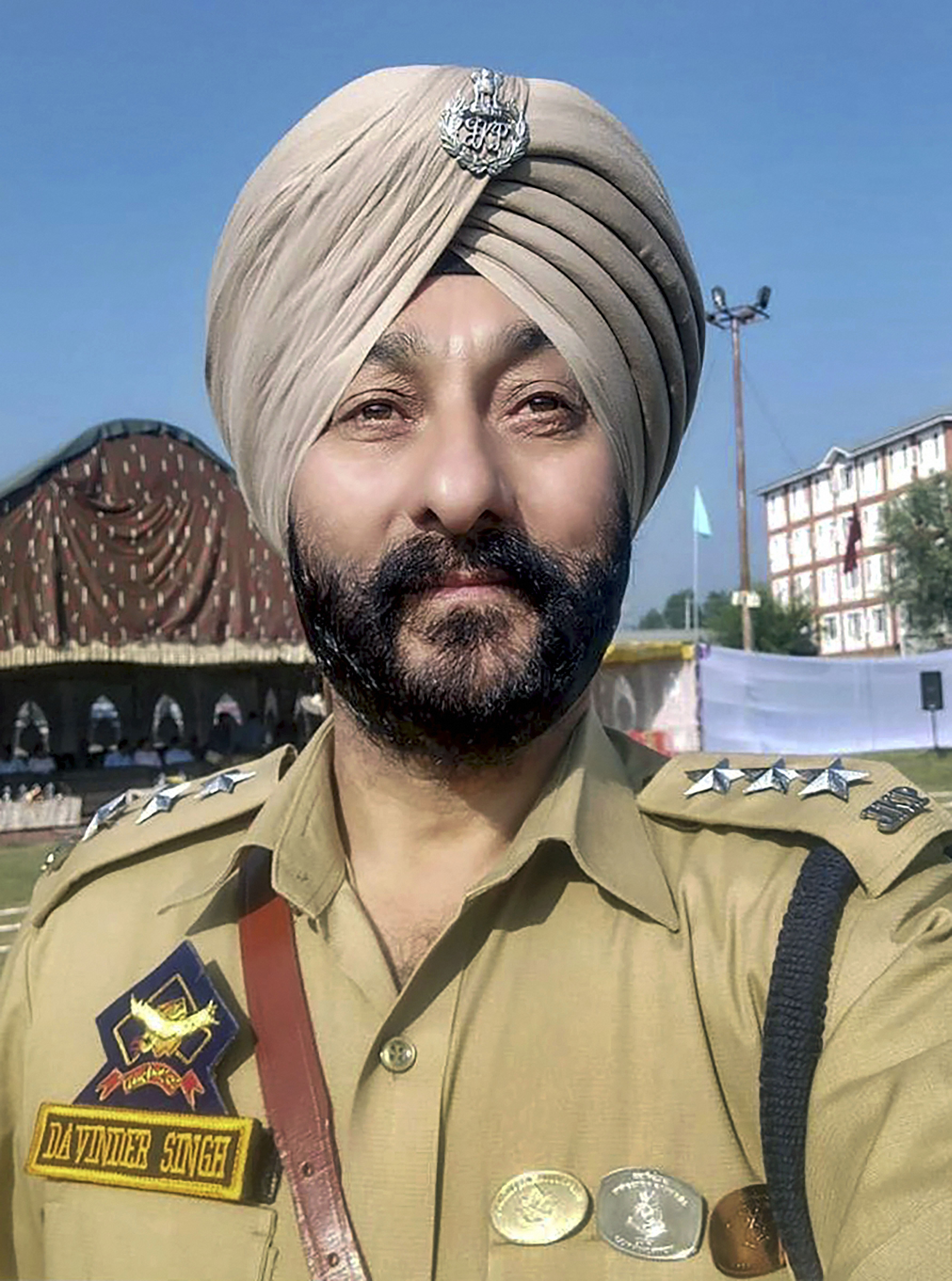 Police arrested DSP Davinder Singh (in photo) at Mir Bazar in Jammu and Kashmir's Kulgam district on Saturday, January 11, 2020, along with Hizbul Mujahideen terrorists Naveed Baba and Altaf, besides a lawyer who was operating as an overground worker for terror outfits.

