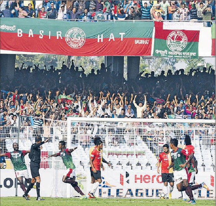 An I-League Derby clash between Mohun Bagan and East Bengal on December 3, 2017.