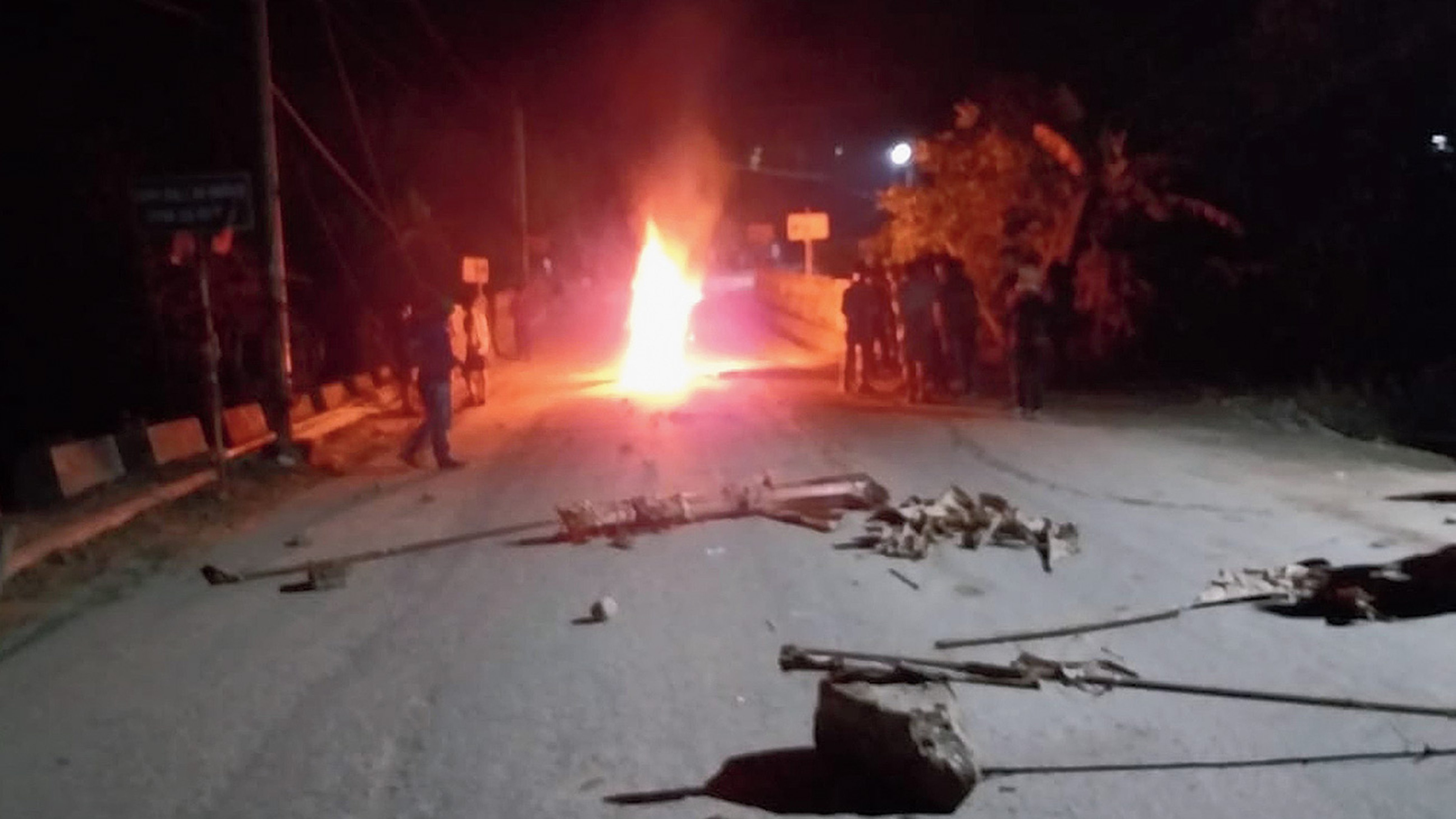Protesters set ablaze the home of Arunachal deputy chief minister