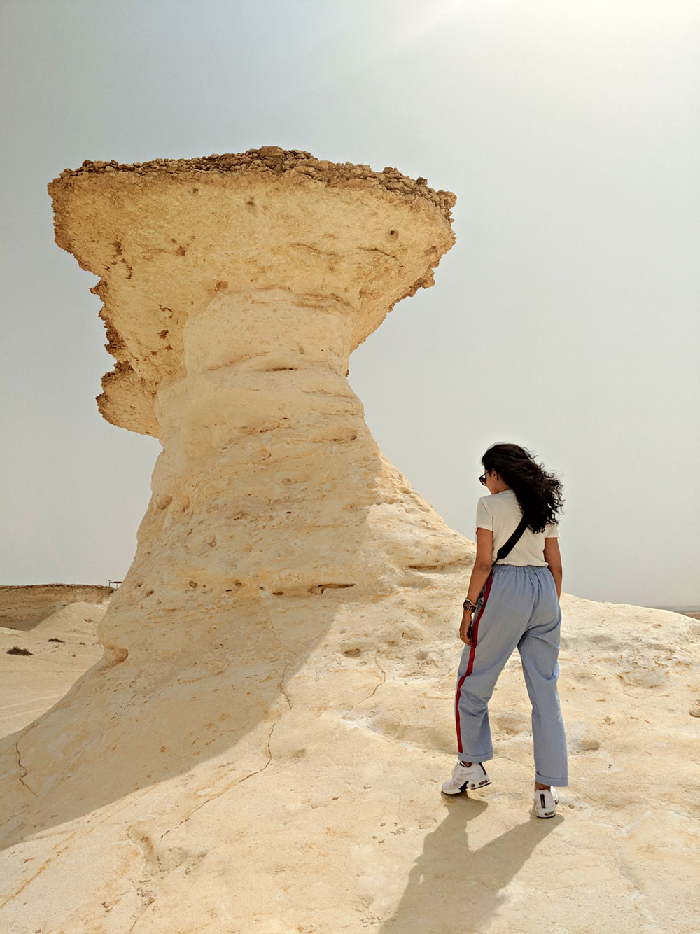 Bir Zekreet is dotted with interesting, mushroom-like, wind-sculpted limestone formations