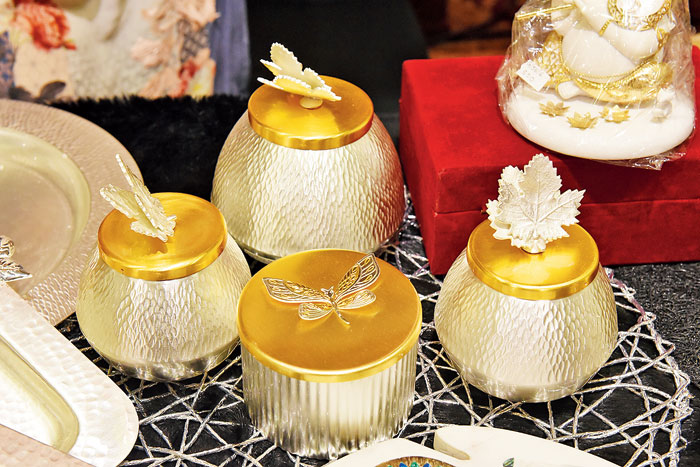 These silver-plated, lacquer-polished gift boxes in festive silver and golden hues, come with leaf and butterfly motifs and are ideal for gifting chocolates, dry fruits or even jewellery to your dear ones. 
Rs 2,300 per box @Zanthey
(find them on Instagram at zanthey_jewellerysilverware)