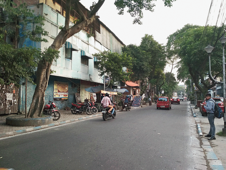 The spot where the explosion took place
