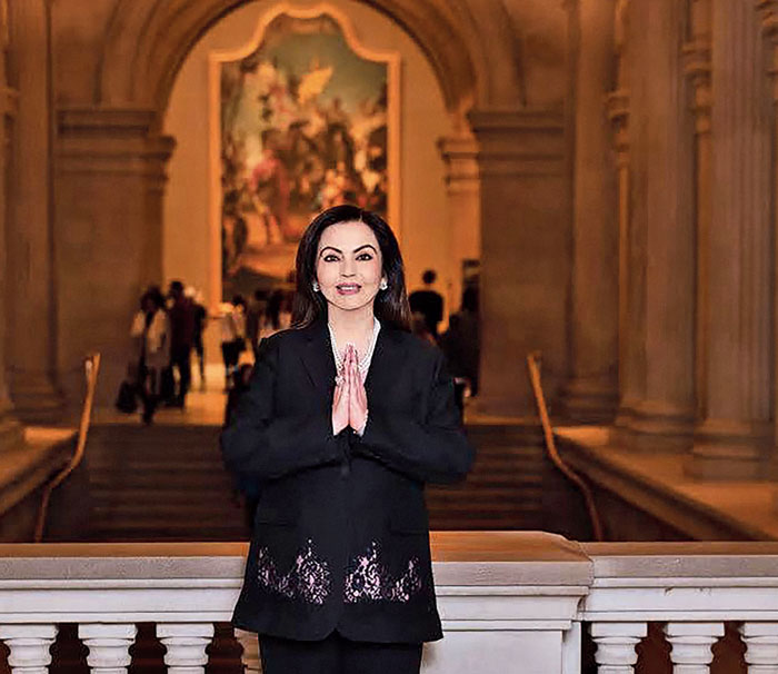 Nita Ambani at The Metropolitan Museum of Art in New York on Wednesday