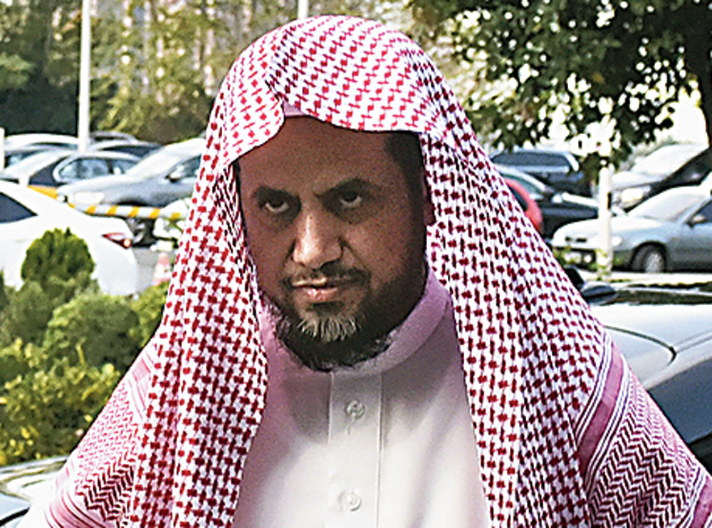 Saudi Arabia’s top prosecutor Saud al-Mojeb in Istanbul on Wednesday. 

