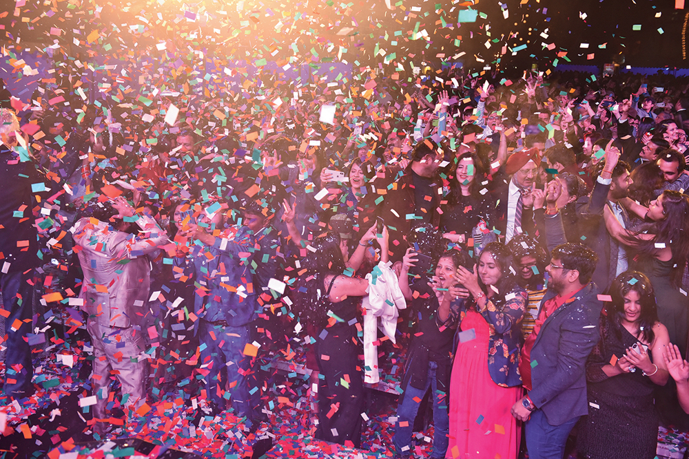 Midnight moment: Epic fireworks, hugs and video calls from the dance floor marked the midnight moment at CC&FC, celebrating the end of a glorious decade.