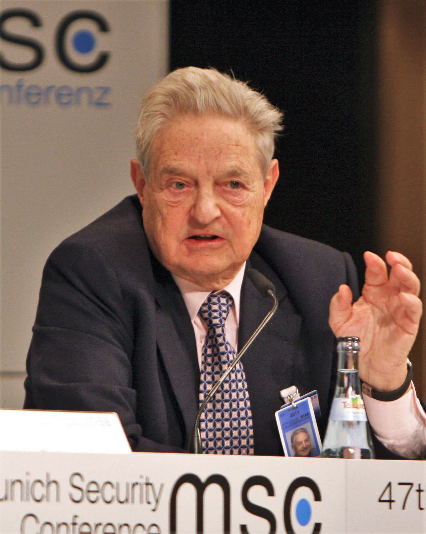 US financier and philanthropist George Soros expressed grief that the world's strongest powers -- the United States, China and Russia -- were 