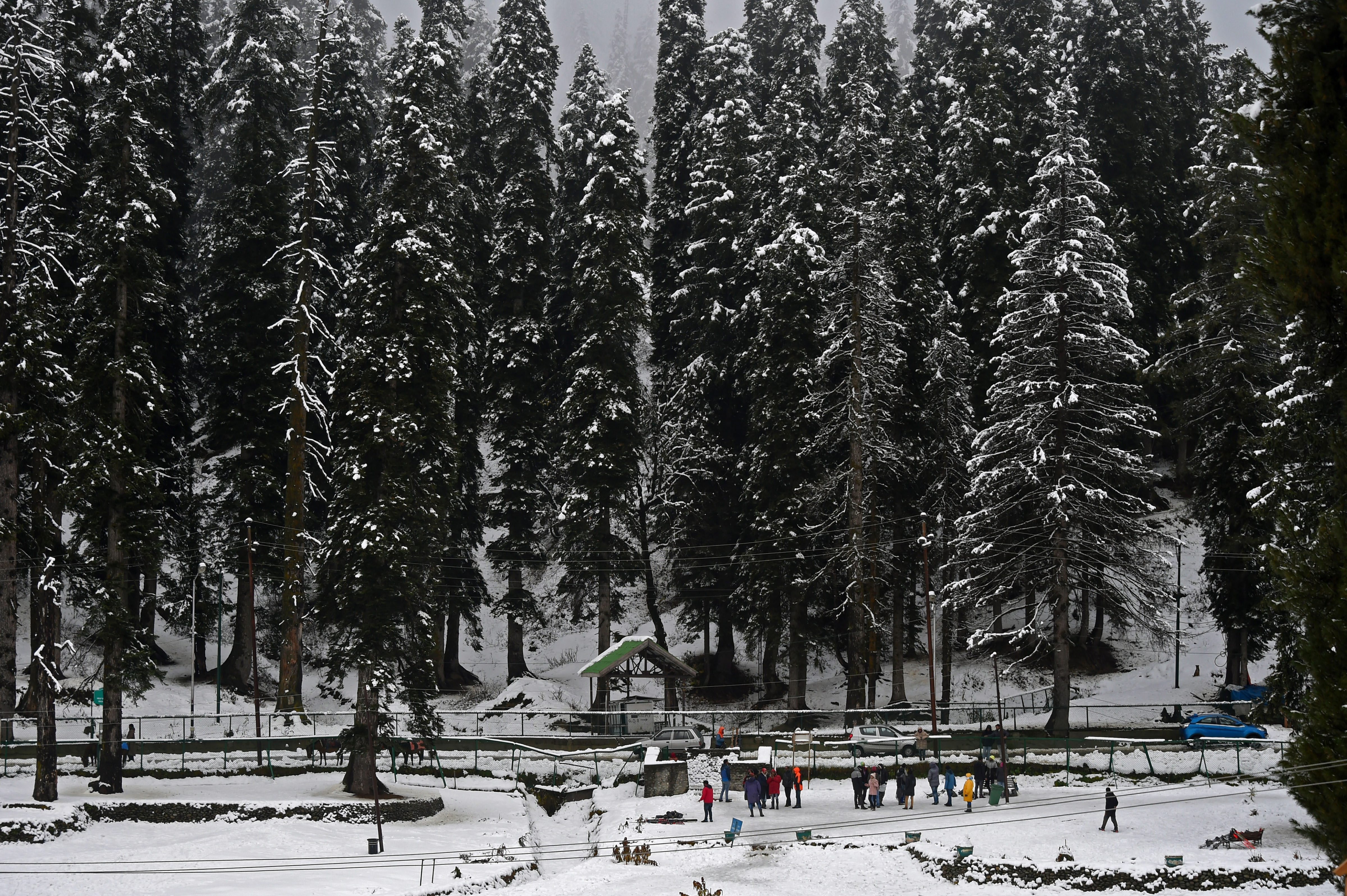 The ski resort of Gulmarg got nearly six inches of snow.
