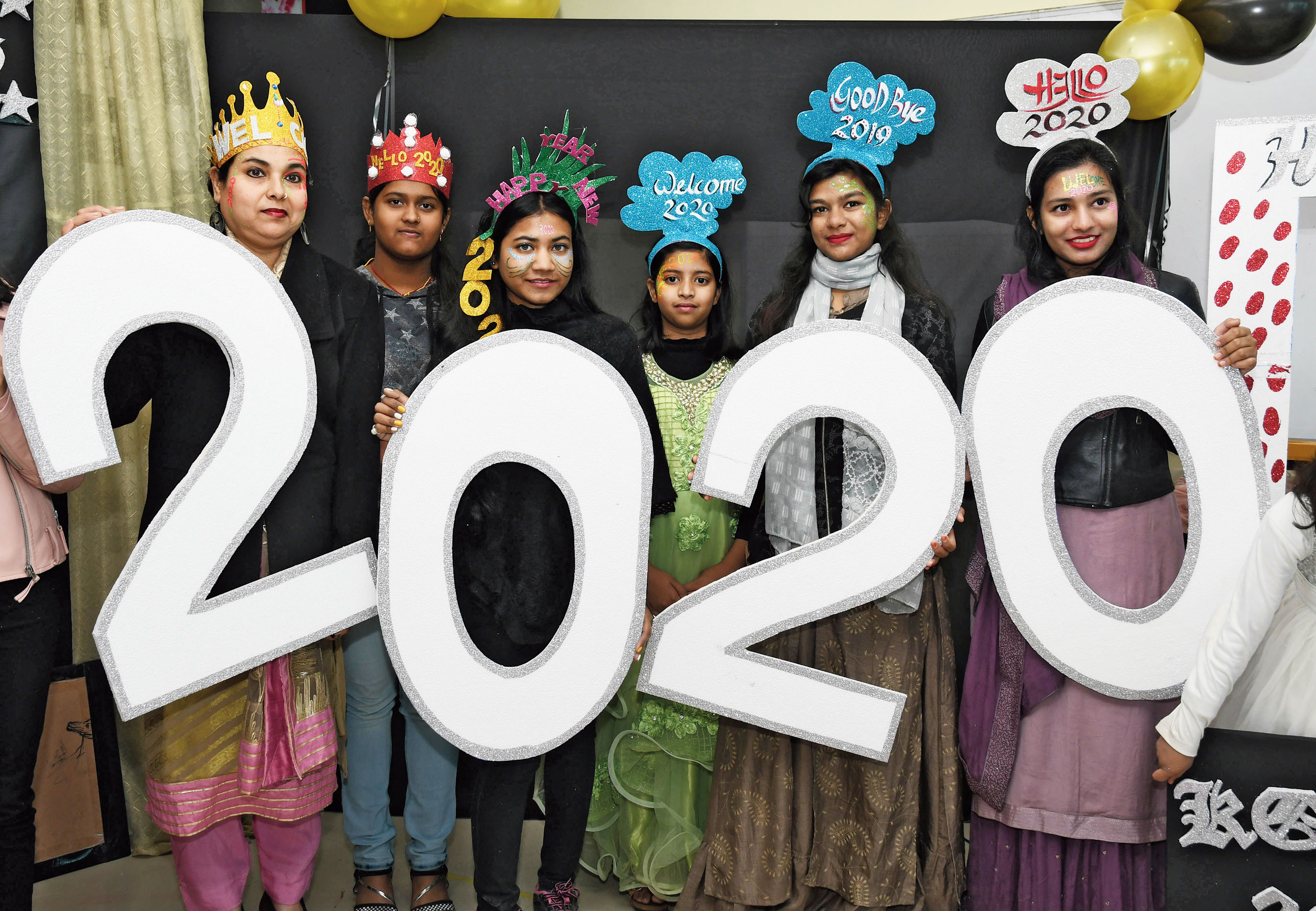 I-FA International School of Art and Design students welcome New Year 2020 on their campus in Ranchi.