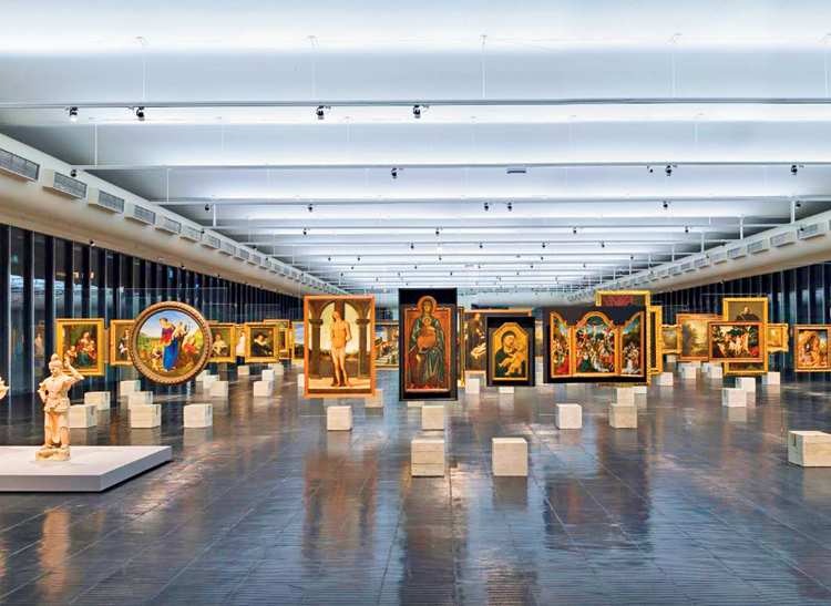 View of MASP’s picture gallery in transformation, which is part of an online tour being offered by the museum website