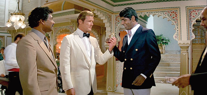 Amritraj with Roger Moore in a still from Octopussy