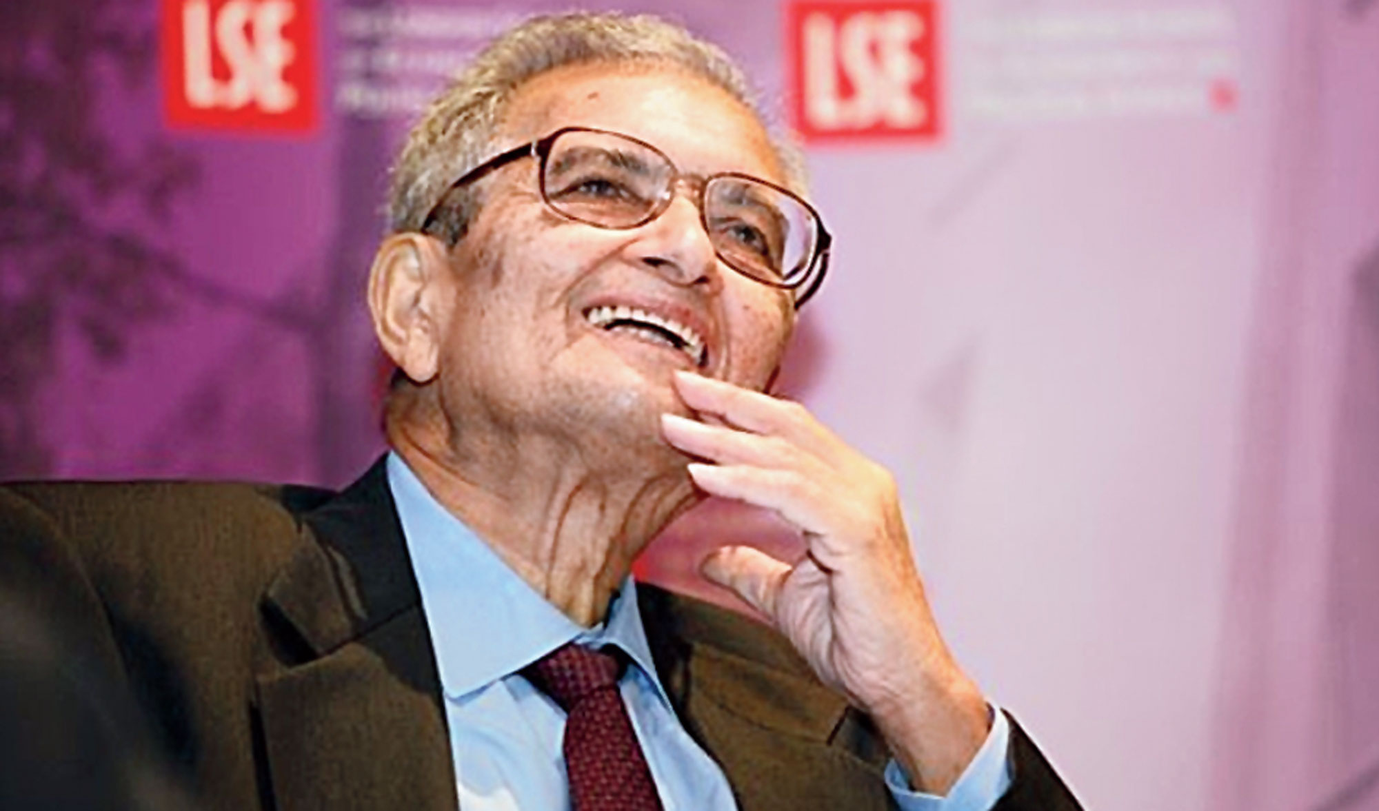 Amartya Sen at the London School of Economics on Saturday.
