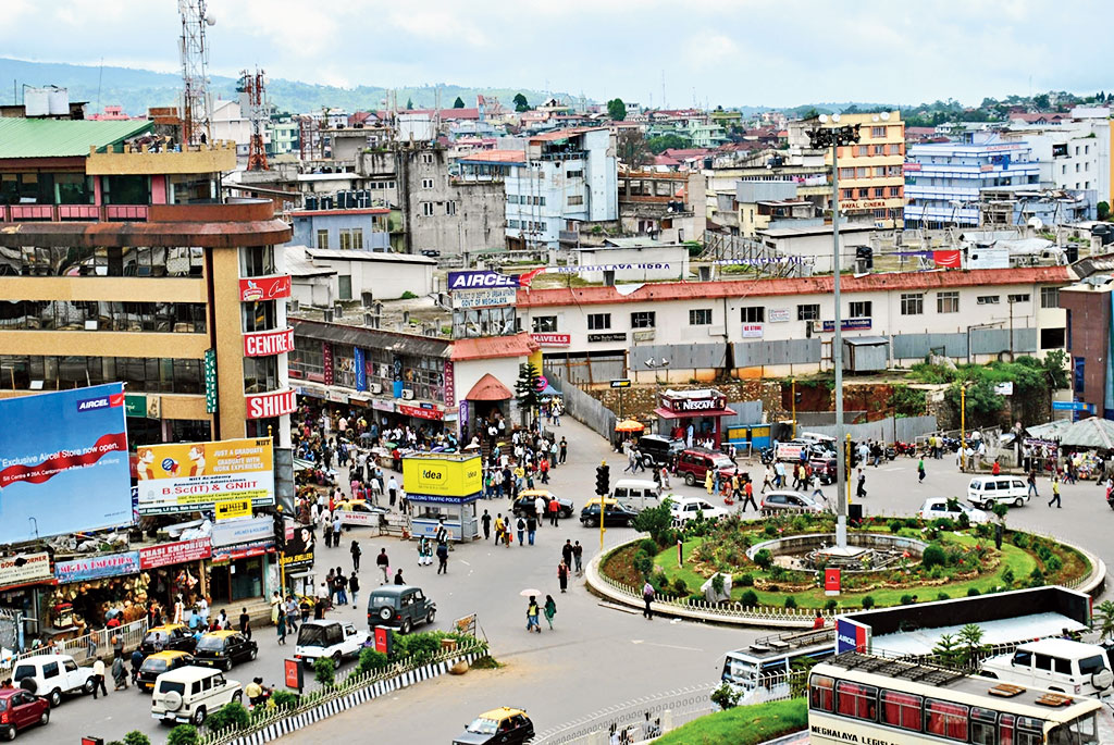 An aerial view of Police Bazar in Shillong