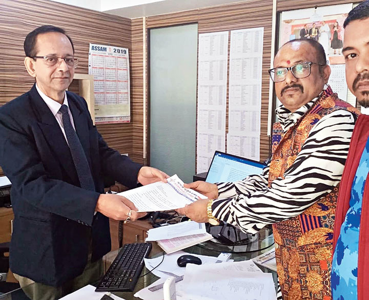 The APW team submits a memorandum NRC state coordinator Hitesh Dev Sarma on Monday. 
