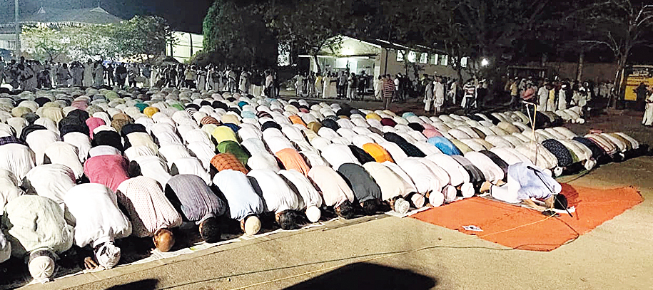 Namaz being offered at the Marthoma Cheriapally in Kerala.